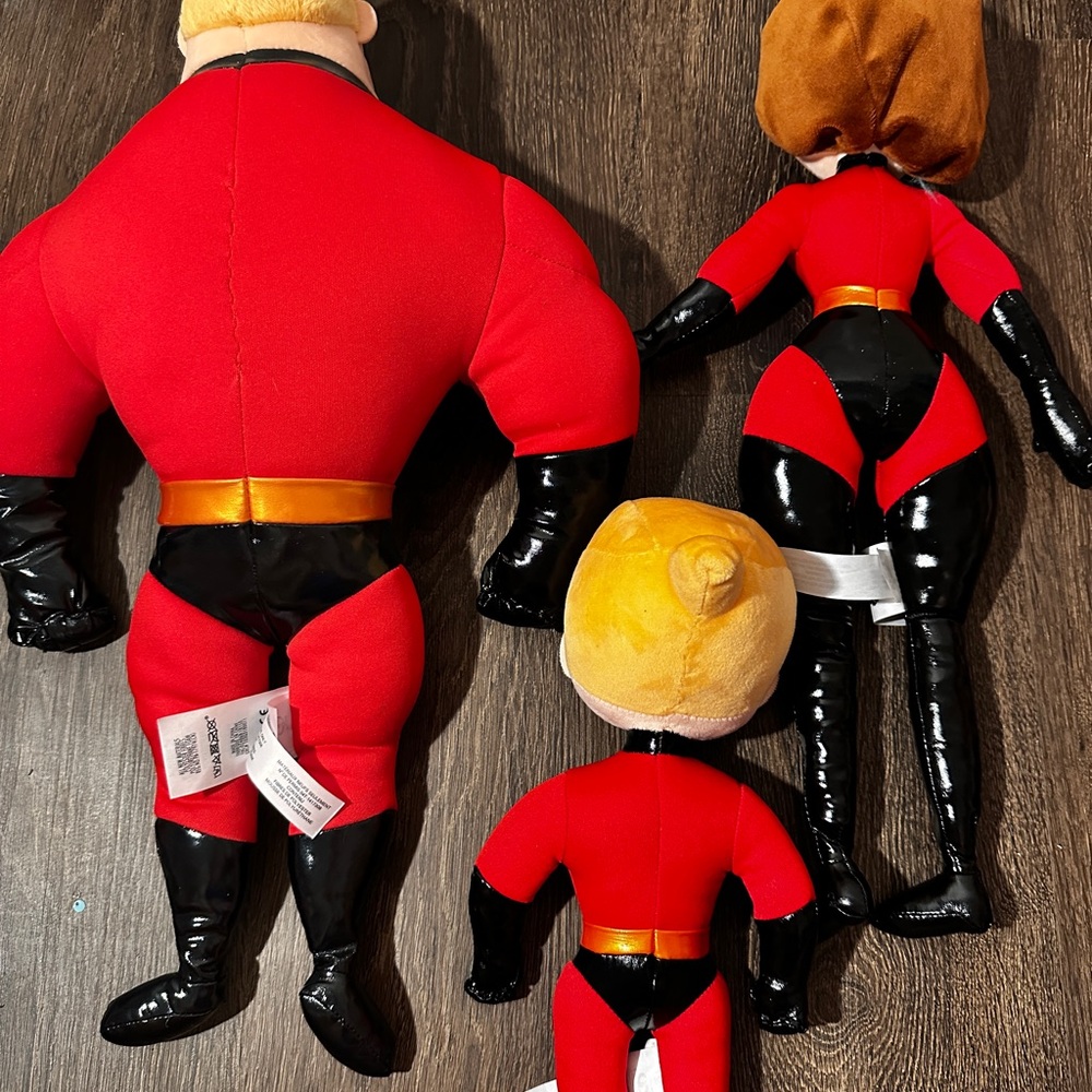 Disney Store The Incredibles Plush Lot Of 6 The Incredibles Family and Frozone - Picture 8 of 9